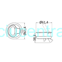 Įleidžiama plastikinė pakėlimo rankenėlė su spynele Įleidžiama plastikinė pakėlimo rankenėlė su spynele